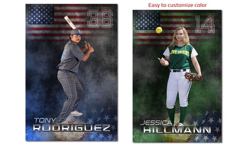 Patriotic Sports Photoshop Templates