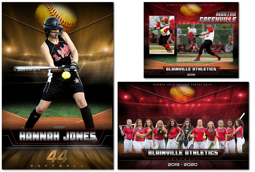 Softball Sports Photoshop Templates