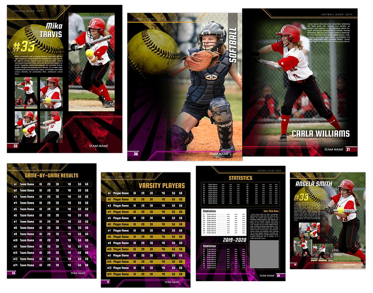 Softball Magazine Templates