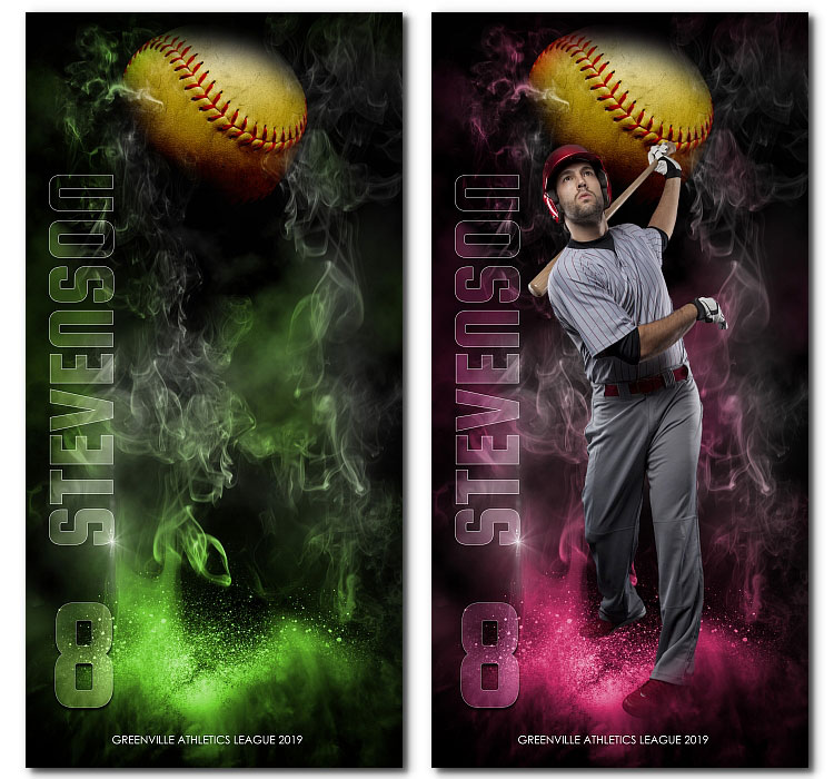 Softball templates for banners