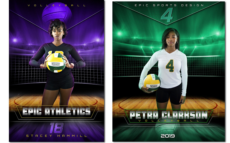 Epic Volleyball Photoshop Templates