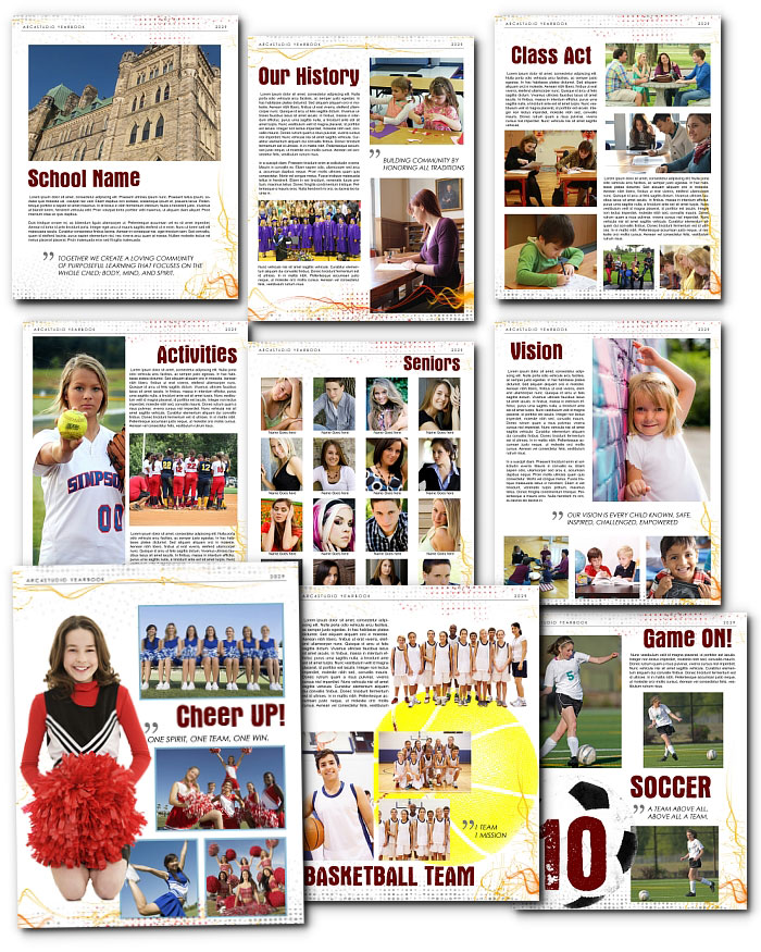complete set of yearbook templates Yearbook Photoshop Templates