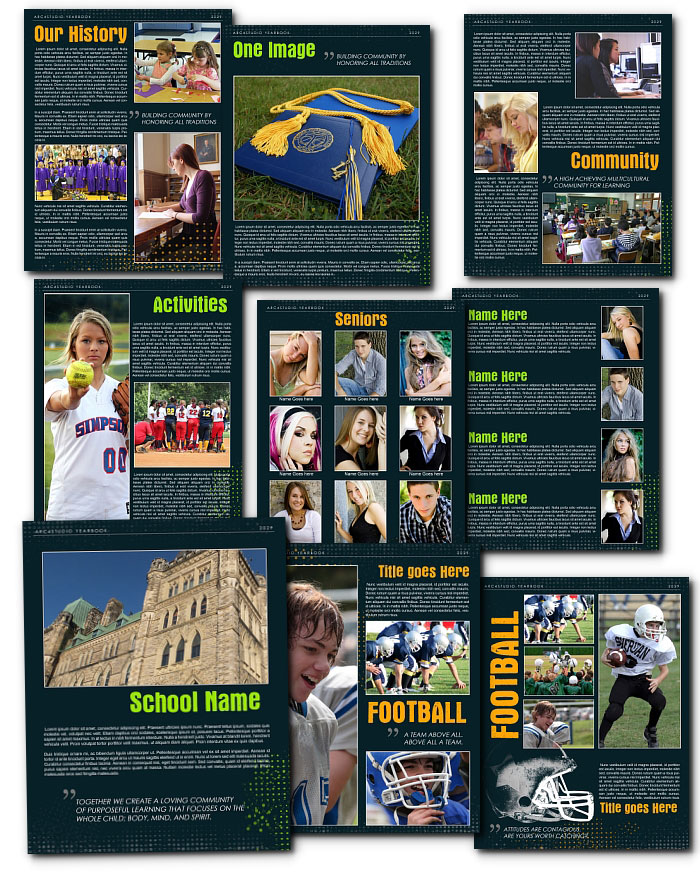 Yearbook Photoshop Templates