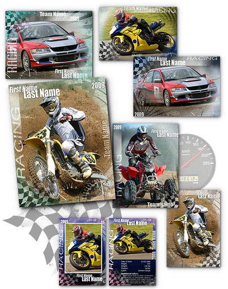 Racing Photoshop Custom Templates | arc4Studio arc4studio racing templates